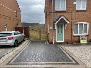 block paved driveway