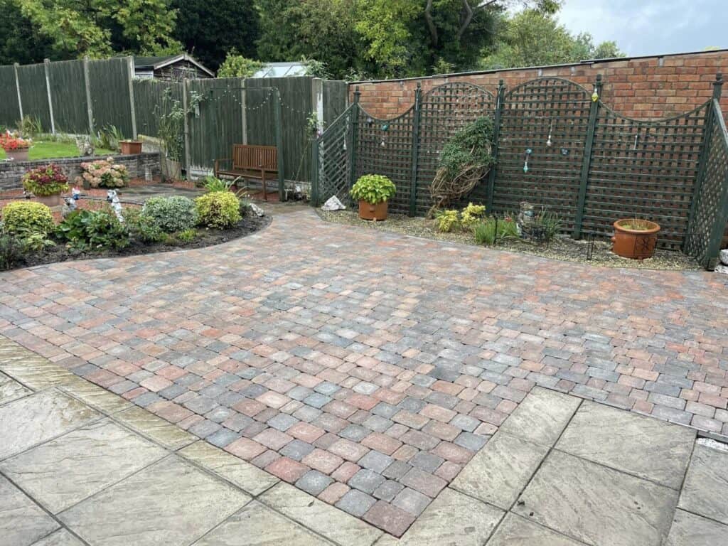 block paved patio