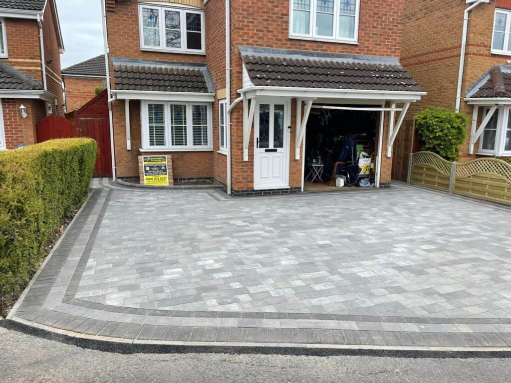grey block paving