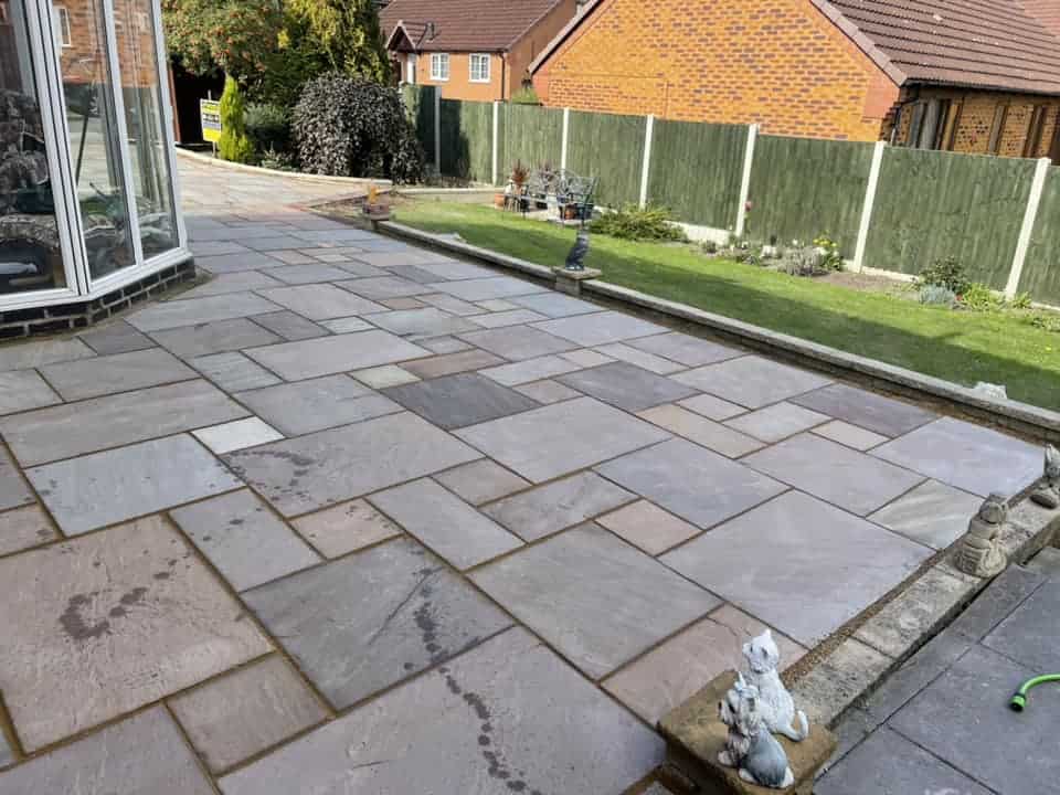 natural stone patio area