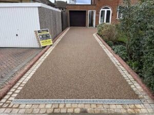 resin driveway in rose